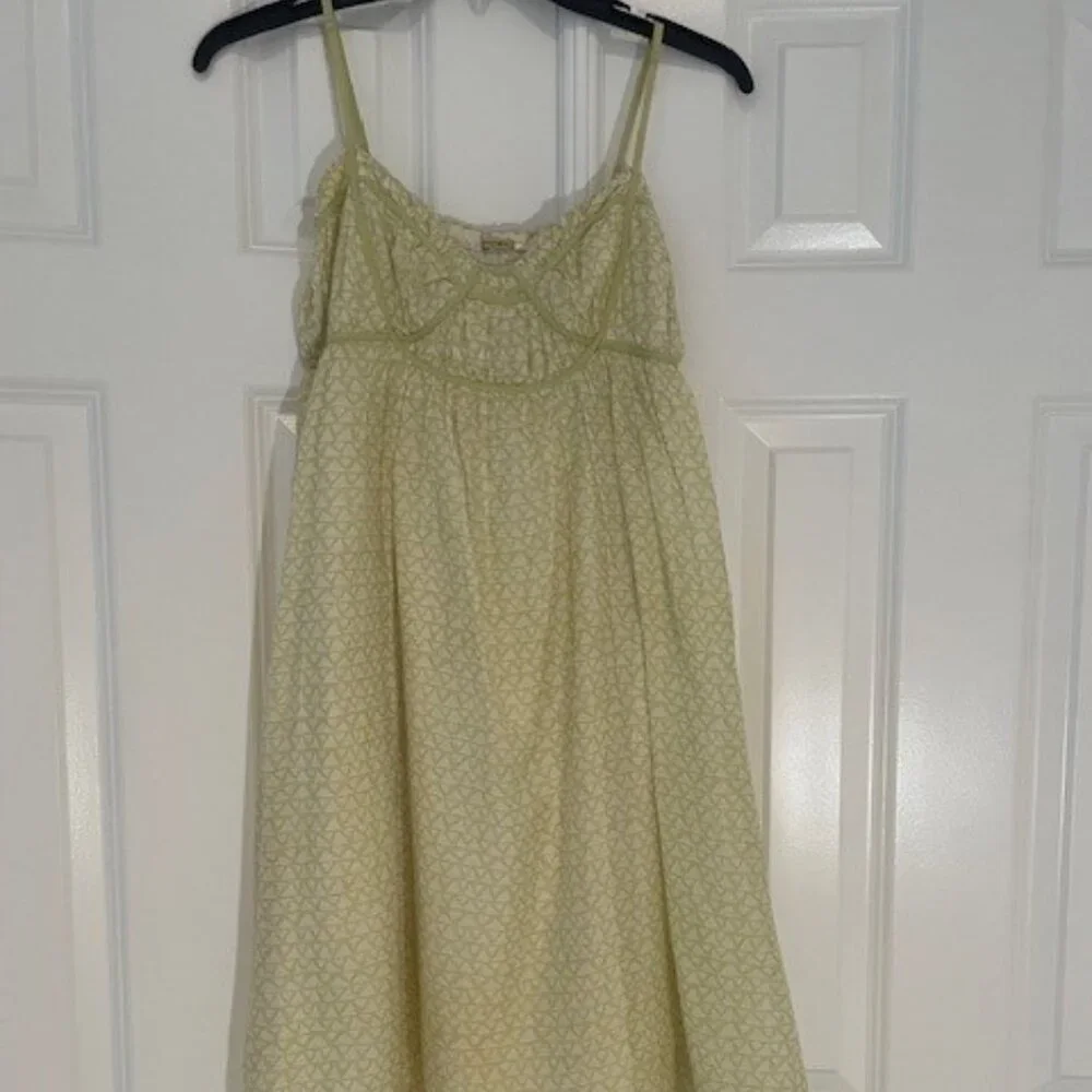 Max Studio Boho Spaghetti Strap GREEN and WHITE Summer Dress – Sz XS - Picture 3 of 8